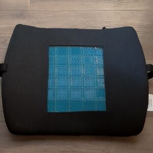 Black and Blue Gel Panel Back Support Cushion
